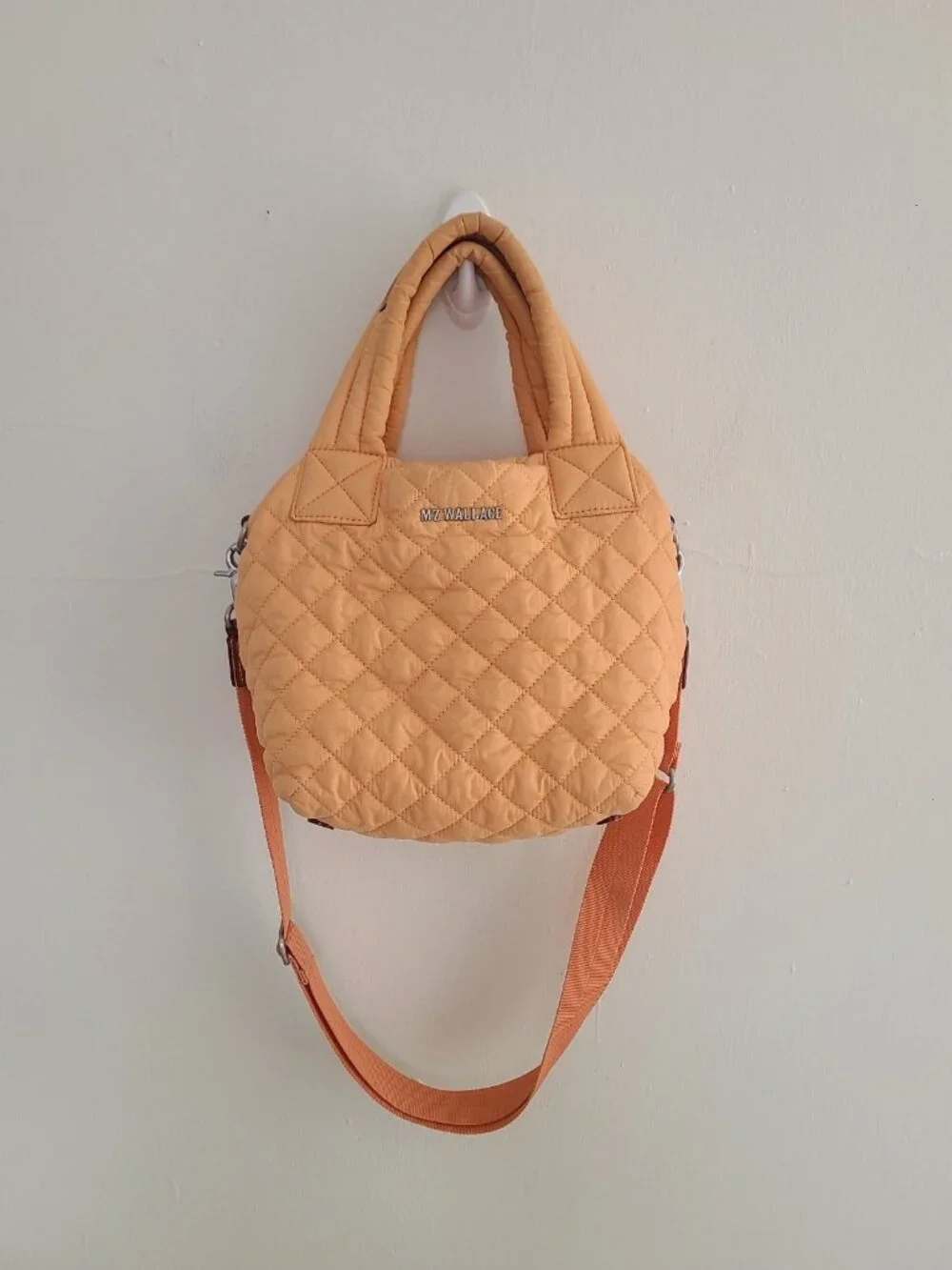 MZ Wallace Mini Metro Tote Deluxe Bag Peach Orange